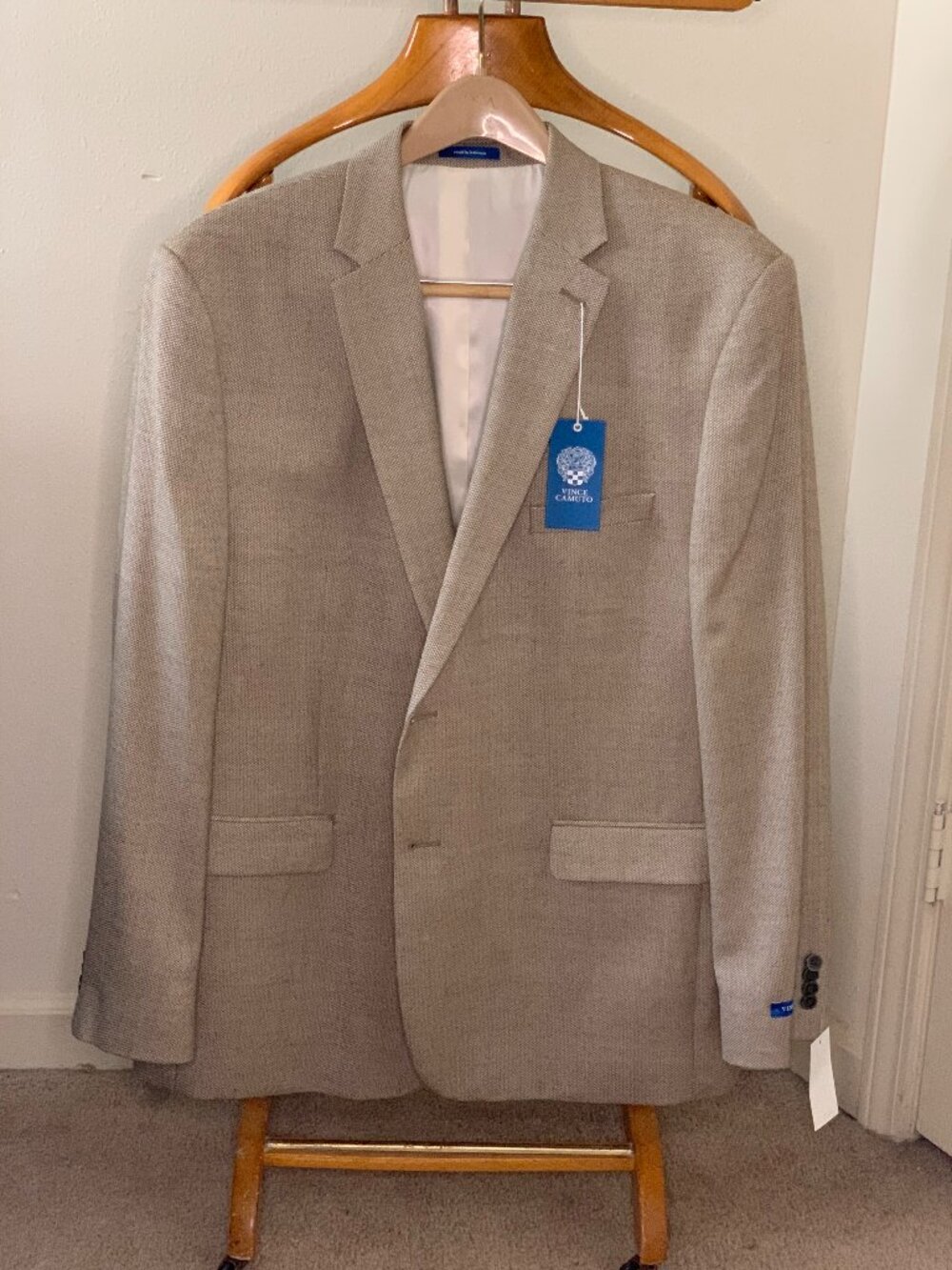 Vince Camuto Sportcoat Brown Neat Size 46R Brand New with Tags